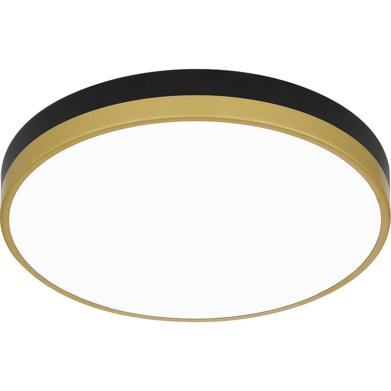 Quoizel WLN1615MBKG LED Flush Mount, Matte Black Gold