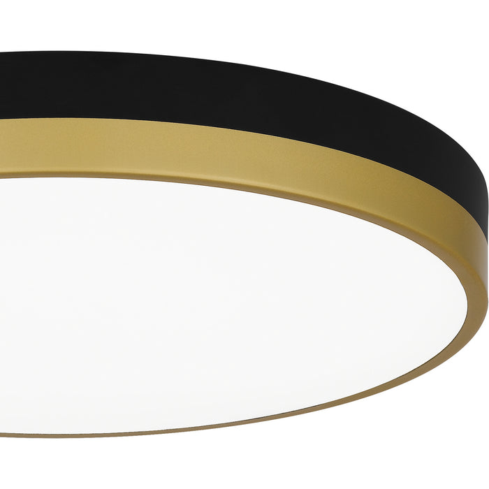 Quoizel WLN1615MBKG LED Flush Mount, Matte Black Gold