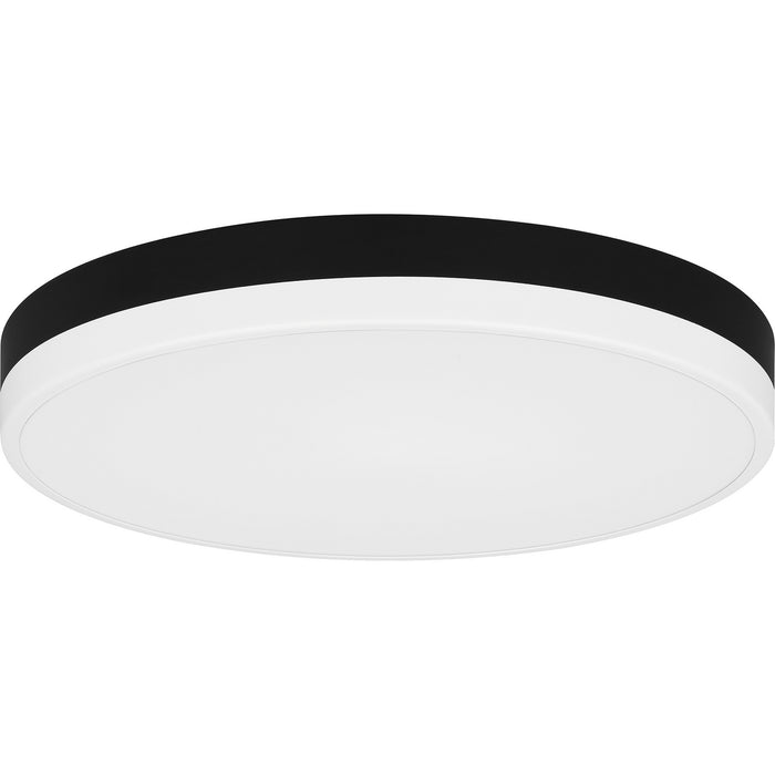 Quoizel WLN1615MBKW LED Flush Mount, Matte Black White