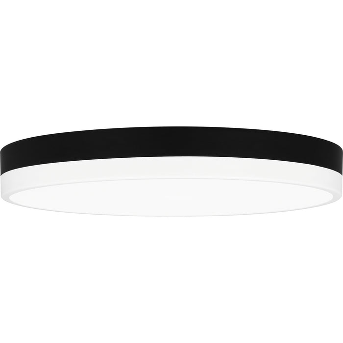 Quoizel WLN1615MBKW LED Flush Mount, Matte Black White