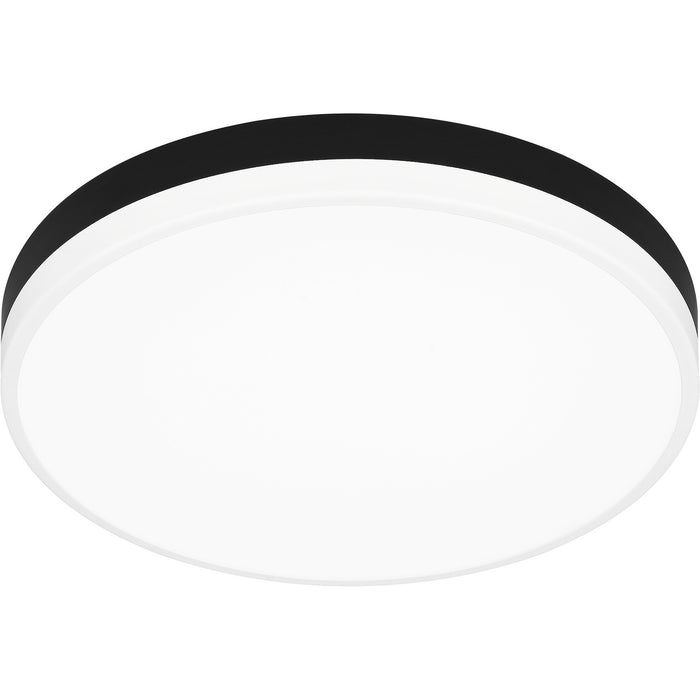 Quoizel WLN1615MBKW LED Flush Mount, Matte Black White