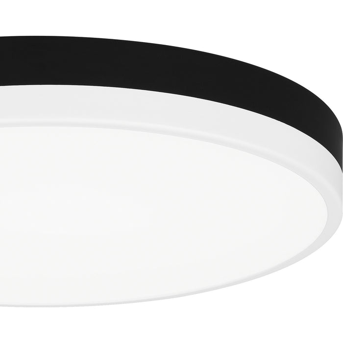 Quoizel WLN1615MBKW LED Flush Mount, Matte Black White