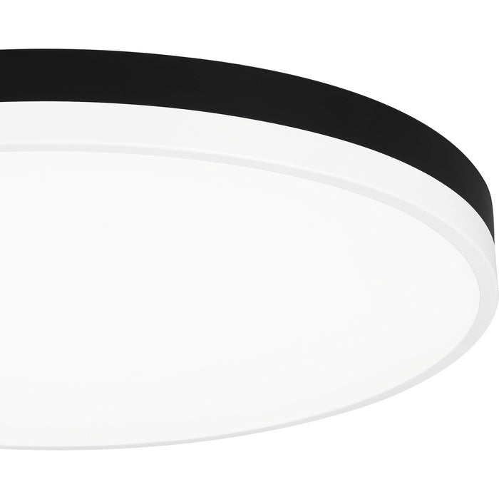 Quoizel WLN1620MBKW LED Flush Mount, Matte Black White
