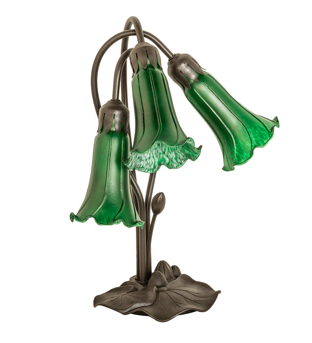 Meyda Tiffany 136434 Three Light Table Lamp, Mahogany Bronze