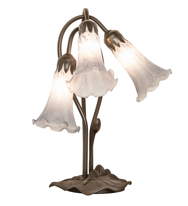 Meyda Tiffany 145927 Three Light Table Lamp, Mahogany Bronze