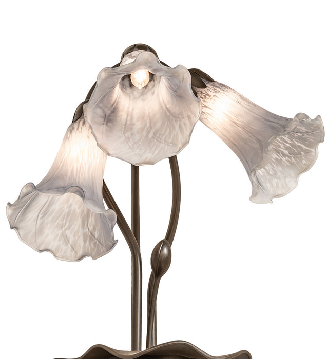 Meyda Tiffany 145927 Three Light Table Lamp, Mahogany Bronze