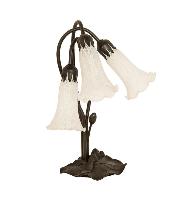 Meyda Tiffany 173809 Three Light Table Lamp, Mahogany Bronze