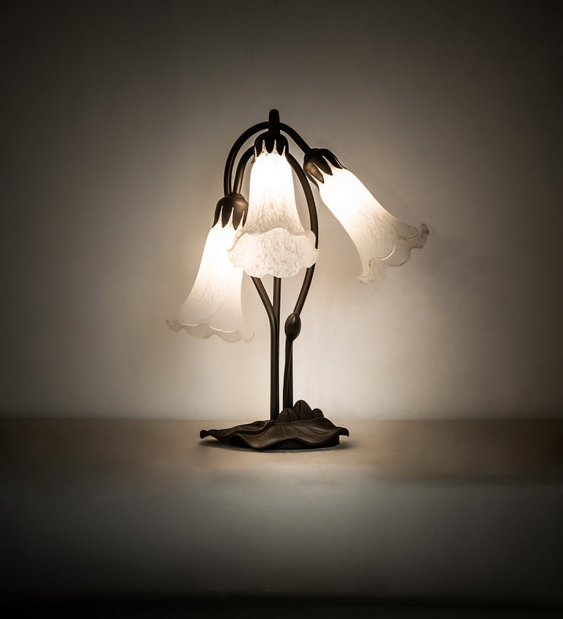 Meyda Tiffany 173809 Three Light Table Lamp, Mahogany Bronze
