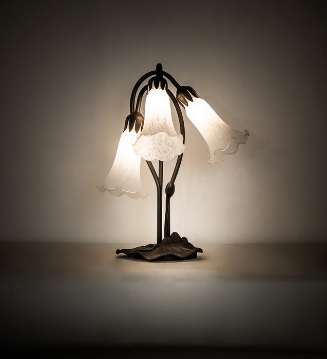 Meyda Tiffany 173809 Three Light Table Lamp, Mahogany Bronze