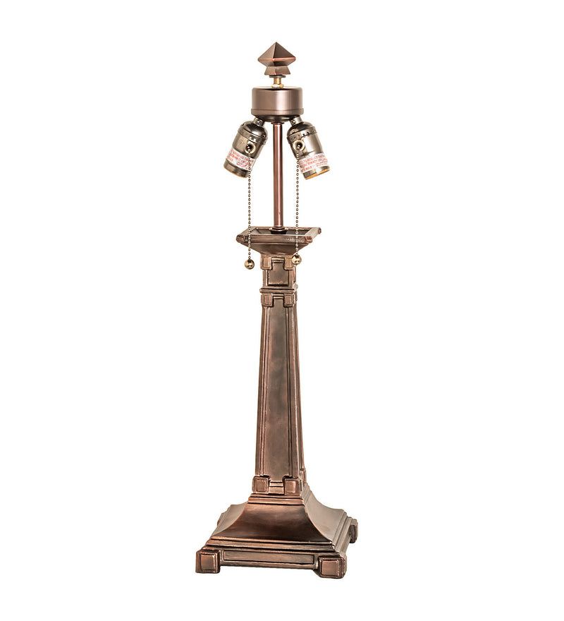Meyda Tiffany 17382 Two Light Table Lamp, Mahogany Bronze