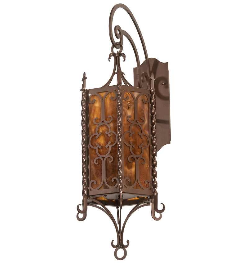 Meyda Tiffany 220807 Three Light Wall Sconce, C-Mahogany Bronze