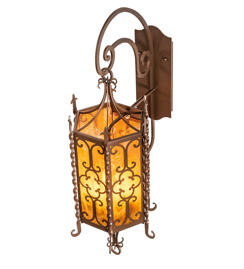 Meyda Tiffany 220807 Three Light Wall Sconce, C-Mahogany Bronze