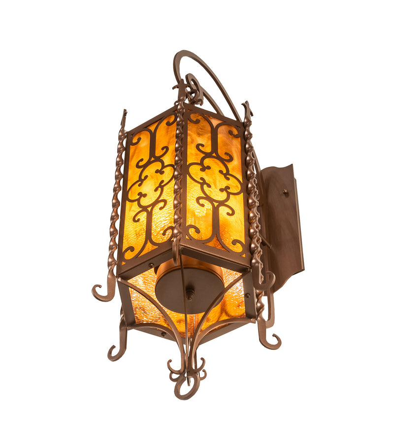 Meyda Tiffany 220807 Three Light Wall Sconce, C-Mahogany Bronze