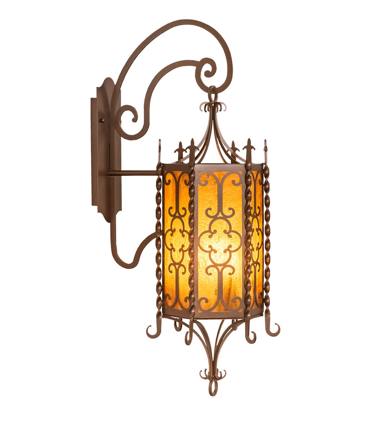 Meyda Tiffany 220807 Three Light Wall Sconce, C-Mahogany Bronze