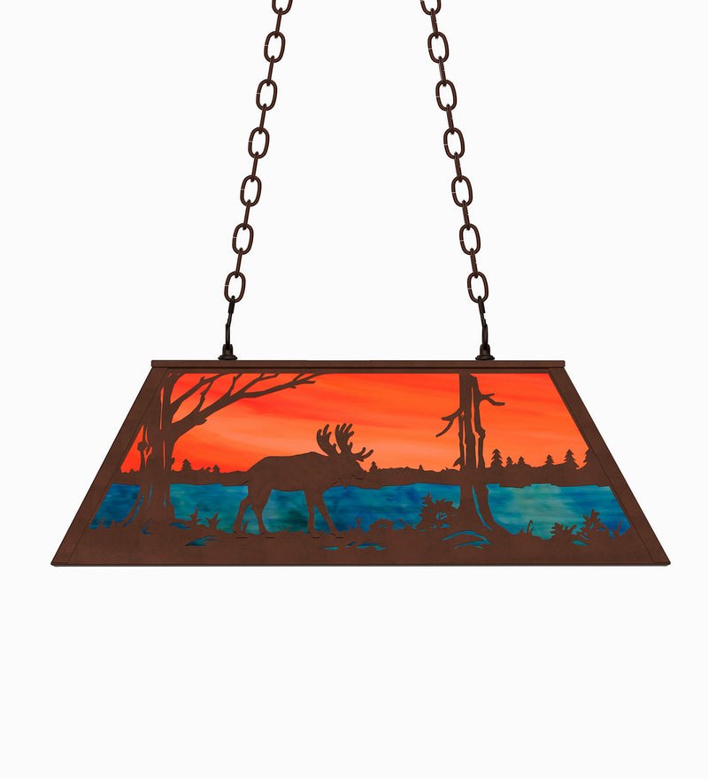 Meyda Tiffany 234285 Six Light Pendant, Mahogany Bronze