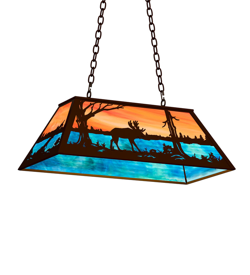 Meyda Tiffany 234285 Six Light Pendant, Mahogany Bronze
