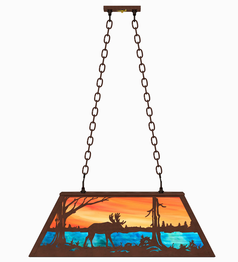 Meyda Tiffany 234285 Six Light Pendant, Mahogany Bronze