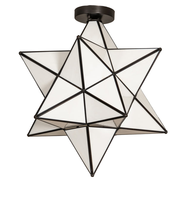 Meyda Tiffany 239498 One Light Flushmount, Craftsman Brown