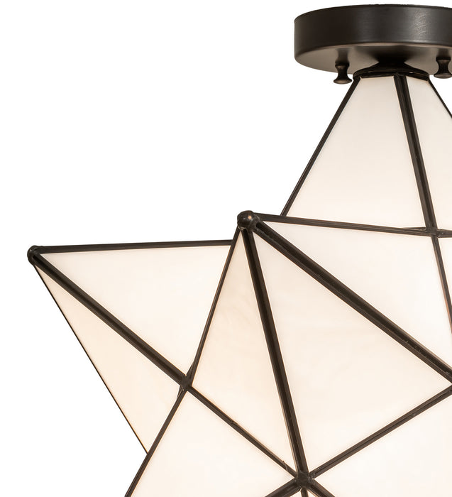 Meyda Tiffany 239498 One Light Flushmount, Craftsman Brown