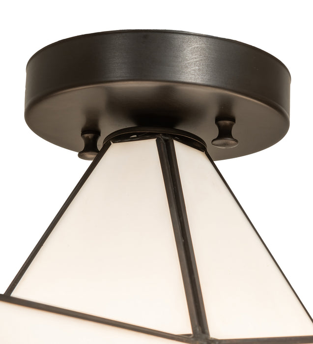 Meyda Tiffany 239498 One Light Flushmount, Craftsman Brown
