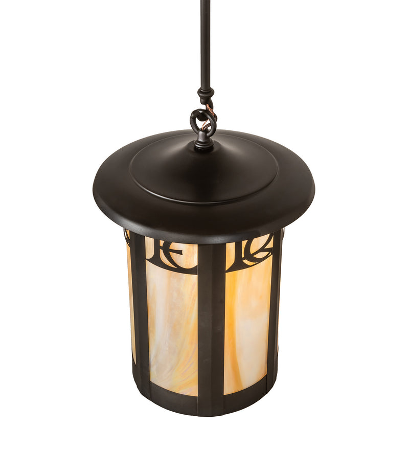 Meyda Tiffany 241949 One Light Pendant, Craftsman Brown On Brass