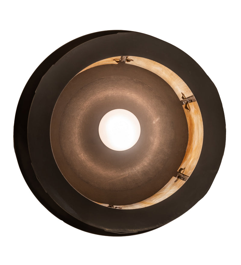 Meyda Tiffany 241949 One Light Pendant, Craftsman Brown On Brass