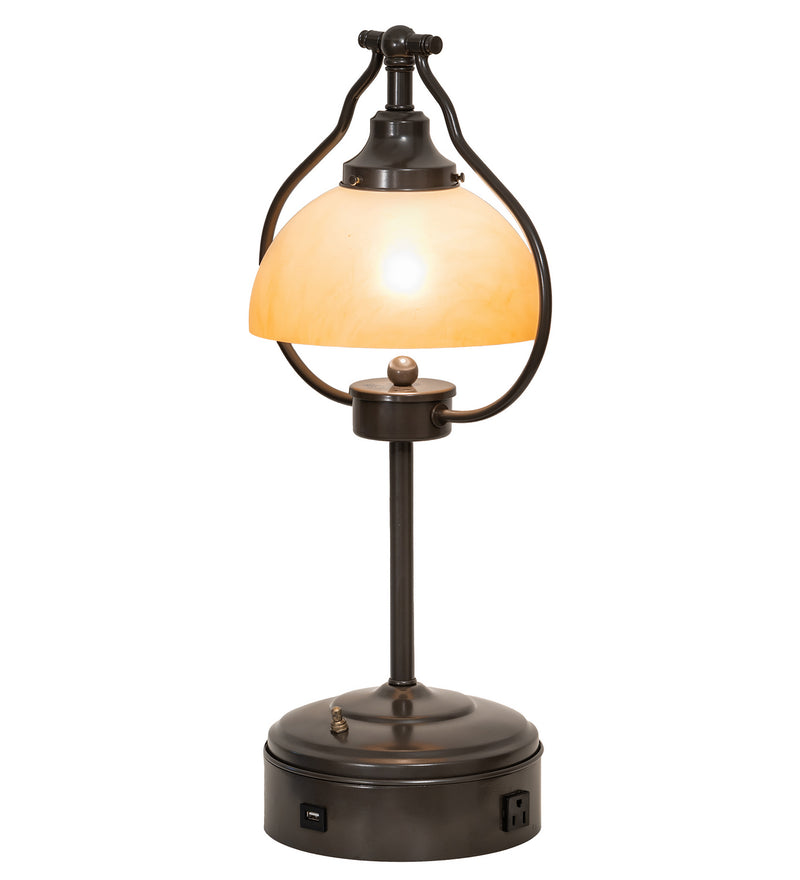 Meyda Tiffany 247040 One Light Table Lamp, Timeless Bronze