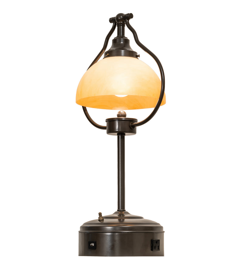 Meyda Tiffany 247040 One Light Table Lamp, Timeless Bronze