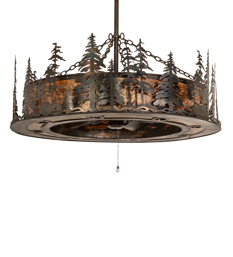 Meyda Tiffany 247782 24 Light Chandel-Air, Amber Mica