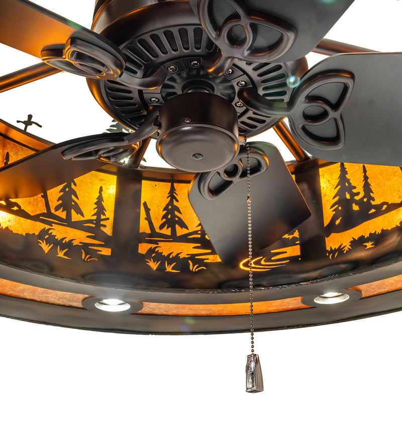 Meyda Tiffany 247782 24 Light Chandel-Air, Amber Mica