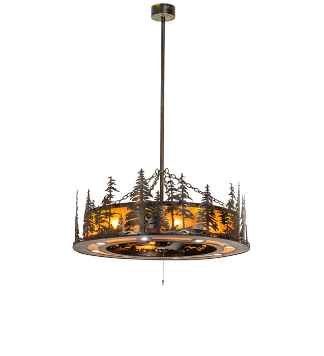 Meyda Tiffany 247782 24 Light Chandel-Air, Amber Mica