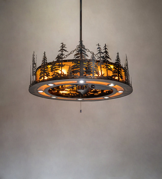 Meyda Tiffany 247782 24 Light Chandel-Air, Amber Mica