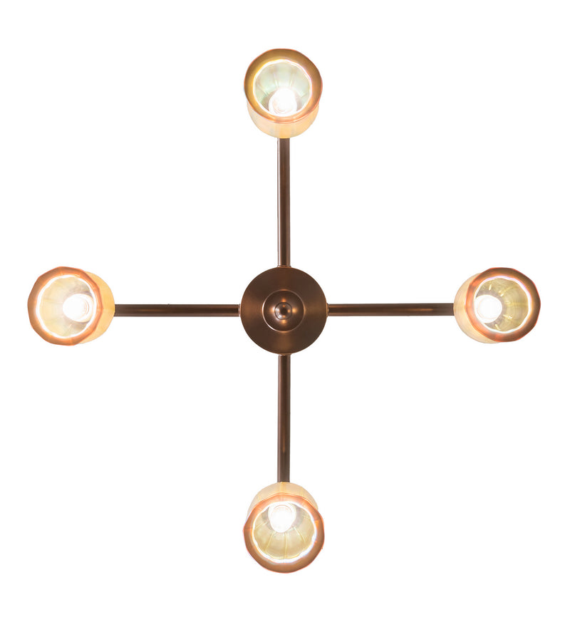 Meyda Tiffany 249314 Four Light Chandelier, Mahogany Bronze