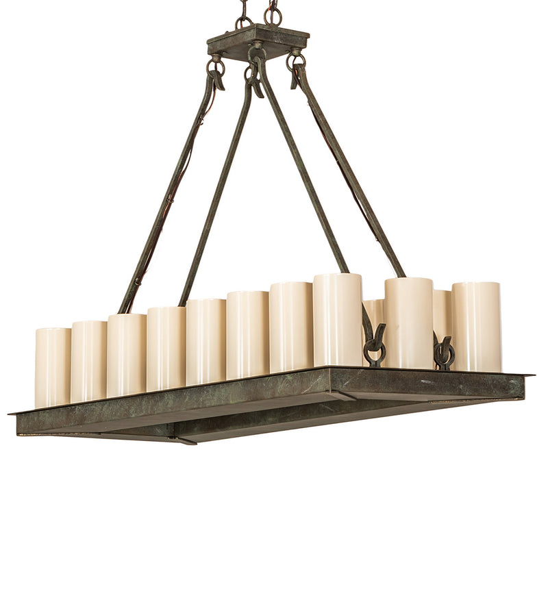 Meyda Tiffany 249385 LED Chandelier, Vintage Moss Patina