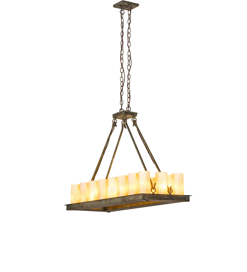 Meyda Tiffany 249385 LED Chandelier, Vintage Moss Patina