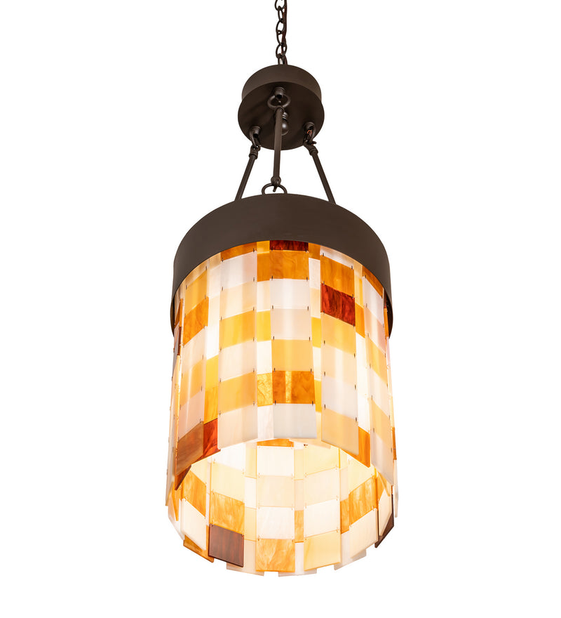 Meyda Tiffany 249600 One Light Pendant, Oil Rubbed Bronze