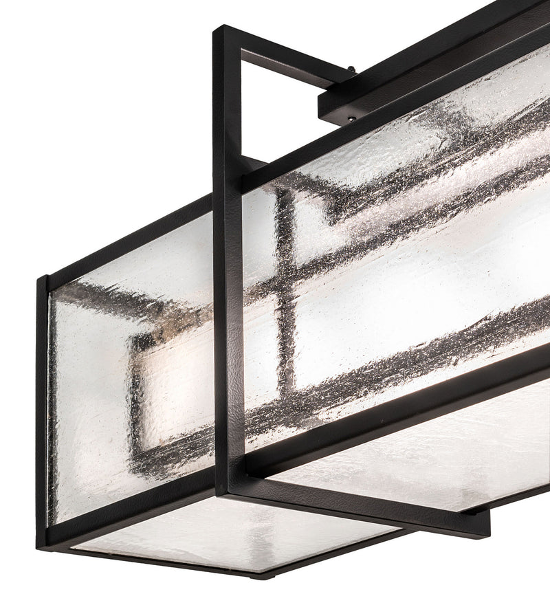Meyda Tiffany 250506 Six Light Pendant, Black Satin Wrought Iron