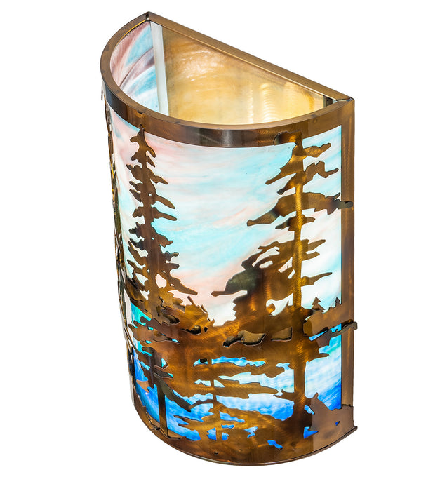 Meyda Tiffany 250945 Two Light Wall Sconce, Light Burnished Transparent Copper