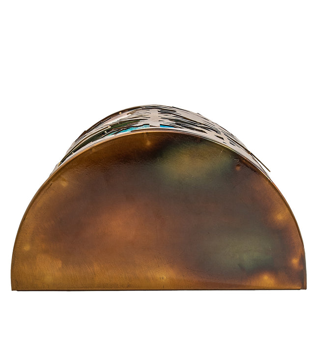 Meyda Tiffany 250945 Two Light Wall Sconce, Light Burnished Transparent Copper