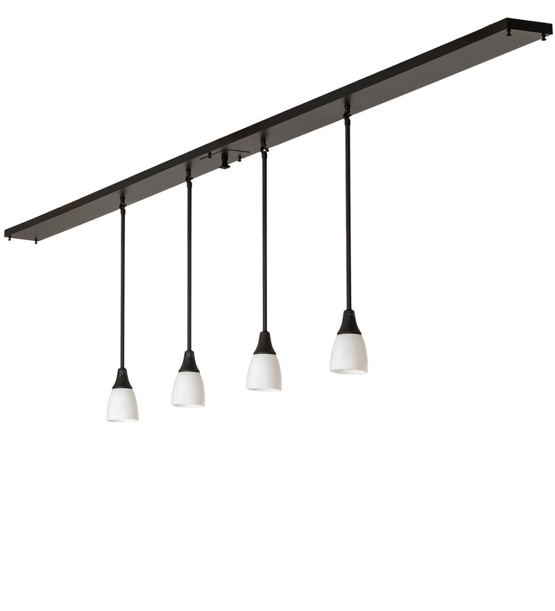Meyda Tiffany 251104 Four Light Island Pendant, Solar Black