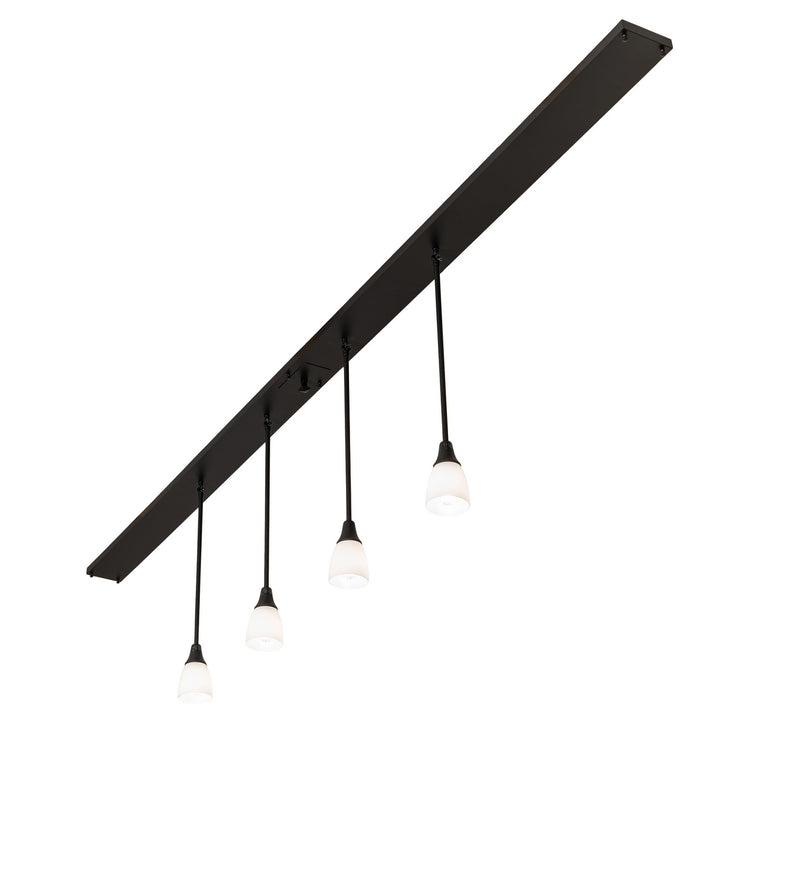Meyda Tiffany 251104 Four Light Island Pendant, Solar Black