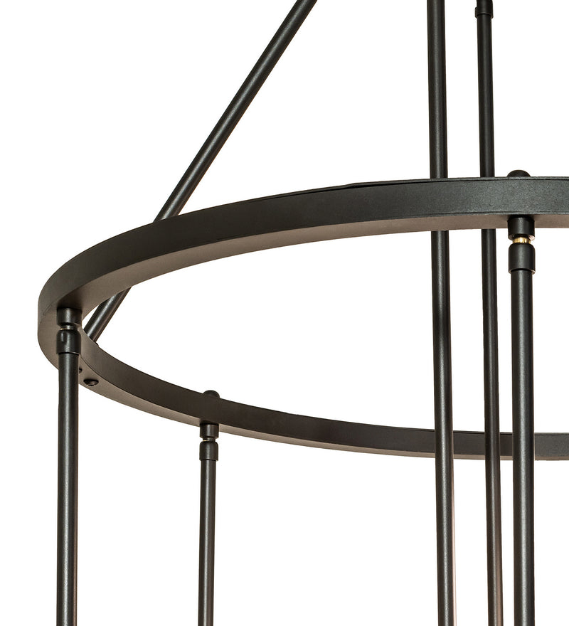 Meyda Tiffany 251320 Nine Light Chandelier, Wrought Iron