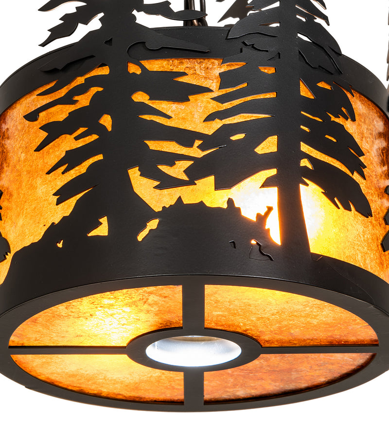 Meyda Tiffany 251324 Three Light Pendant, Solar Black