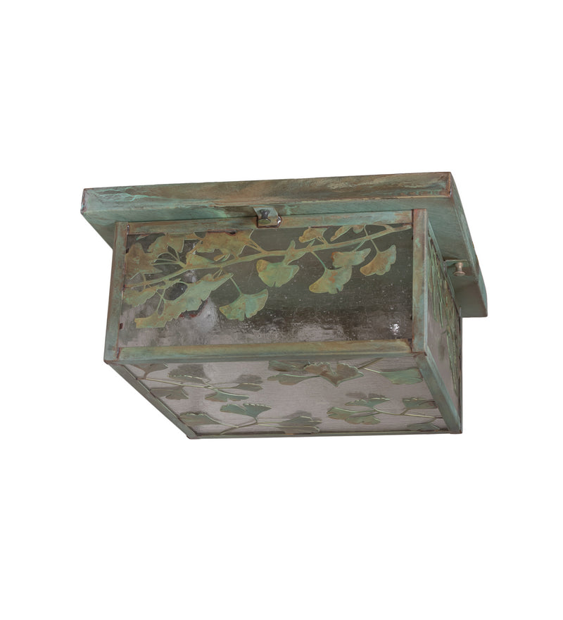 Meyda Tiffany 251383 Two Light Flushmount, Verde Brass
