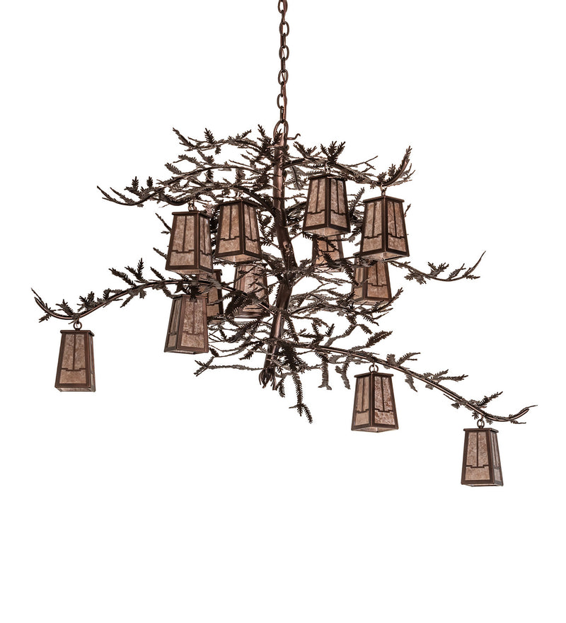 Meyda Tiffany 251446 12 Light Chandelier, Mahogany Bronze