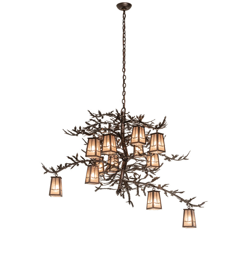 Meyda Tiffany 251446 12 Light Chandelier, Mahogany Bronze