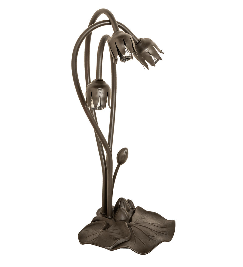 Meyda Tiffany 251682 Three Light Table Lamp, Mahogany Bronze