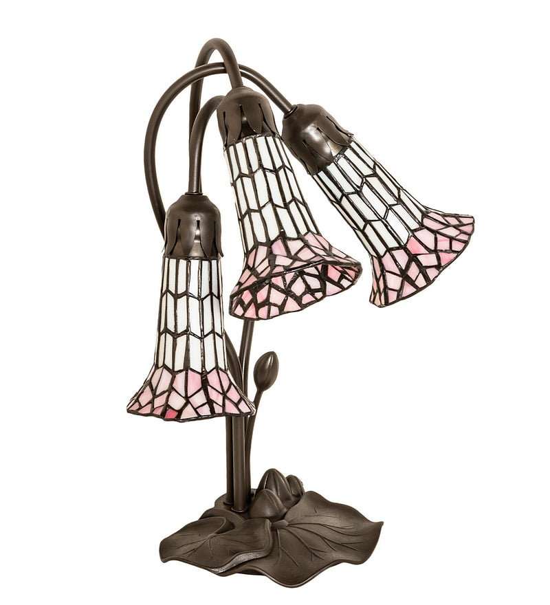 Meyda Tiffany 251690 Three Light Table Lamp, Mahogany Bronze
