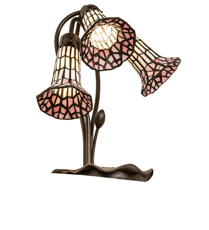 Meyda Tiffany 251690 Three Light Table Lamp, Mahogany Bronze