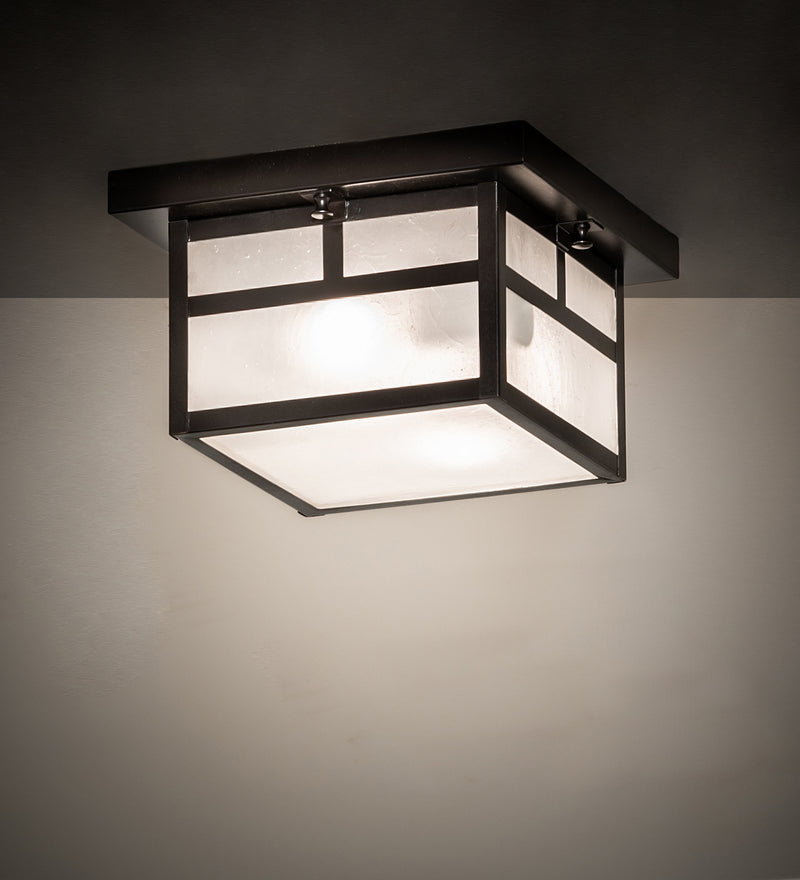 Meyda Tiffany 251751 Two Light Flushmount, Craftsman Brown